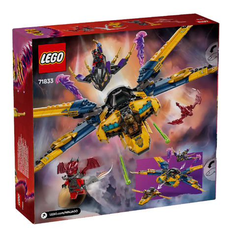  [CÓ HÀNG] LEGO 71833 NINJAGO Ras and Arin's Super Storm Jet Chiến Giáp Và Máy Bay Chiến Đấu Của Arin 