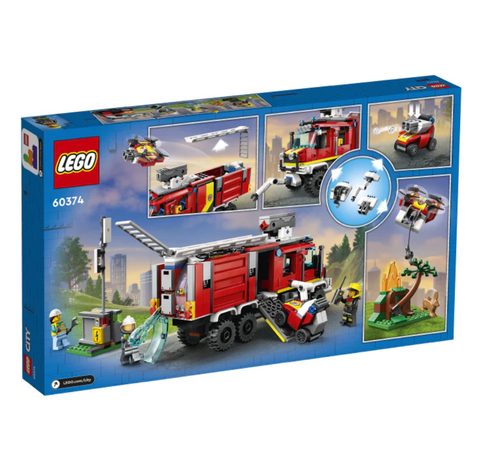  [CÓ HÀNG] LEGO 60374 City Fire Command Truck Đồ Chơi Lắp Ráp Xe Cứu Hỏa Chuyên Dụng 
