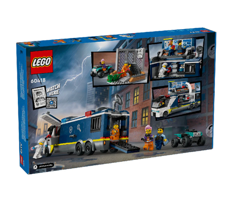  [CÓ HÀNG] LEGO 60418 City Police Mobile Crime Lab Truck Đồ Chơi Lắp Ráp Xe Tải Cảnh Sát Vận Chuyển Tội Phạm 