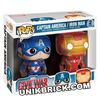 FUNKO POP Marvel Civil War Exclusive 2 Pack Captain America and Iron Man Hộp đôi Đội Trưởng Mỹ và Người Sắt