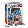 FUNKO POP 933 Marvel Gingerbread Captain America Phiên Bản Đội trưởng Mỹ Bánh Gừng