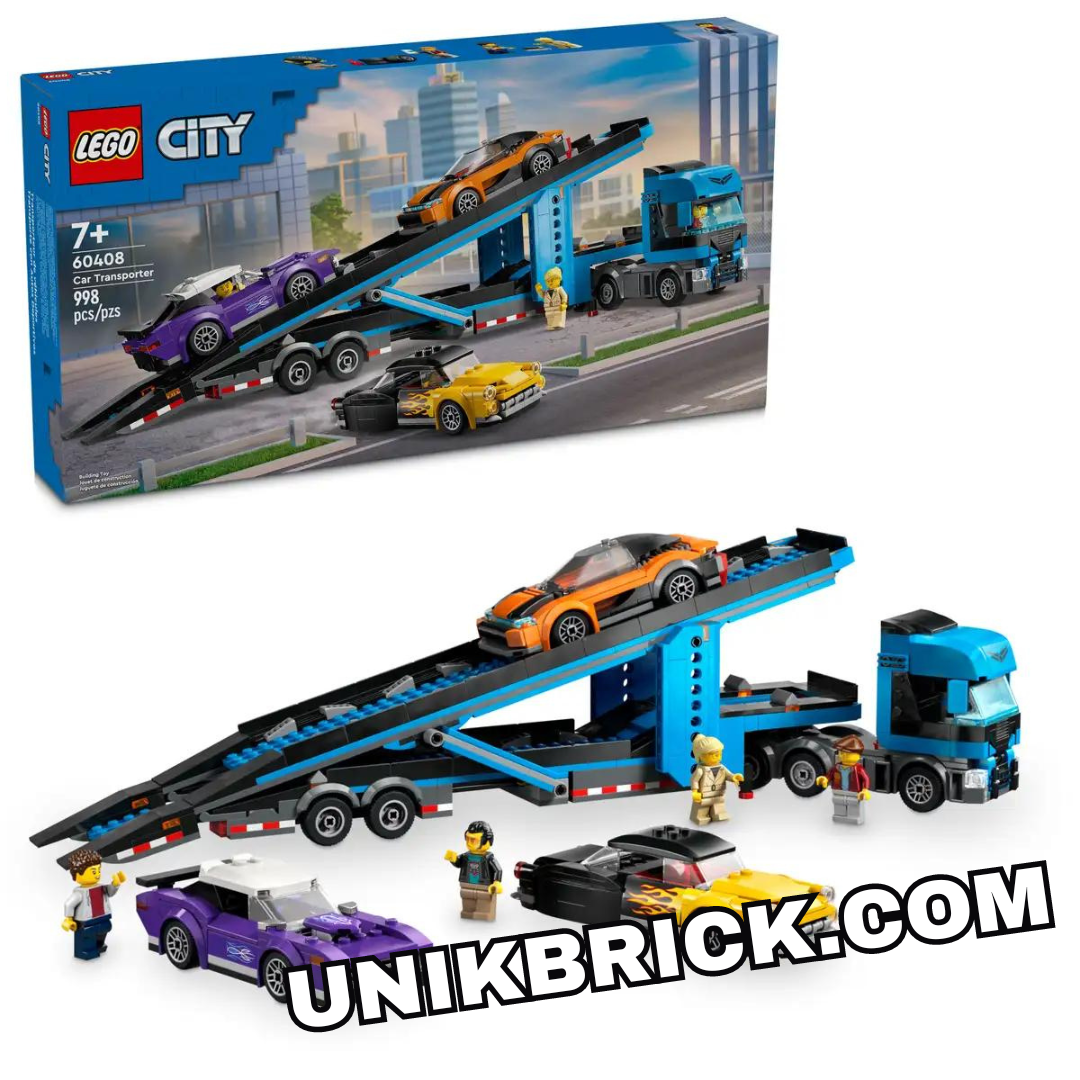 HÀNG ĐẶT/ ORDER] LEGO City 60408 Car Transporter Truck with Sports