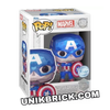 FUNKO POP 1268 Marvel Captain America Special Edition Phiên Bản Đội trưởng Mỹ Disney 100