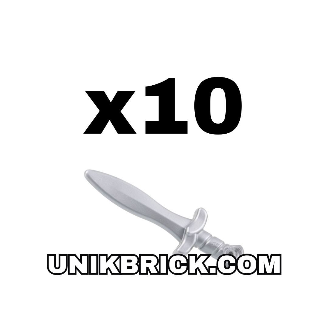 [ORDER PARTS] Flat Silver Small with Detailed Hilt 2674a
