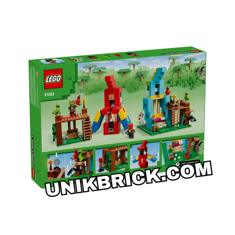  [CÓ HÀNG] LEGO 21282 Minecraft The Parrot Houses Ngôi nhà của vẹt 