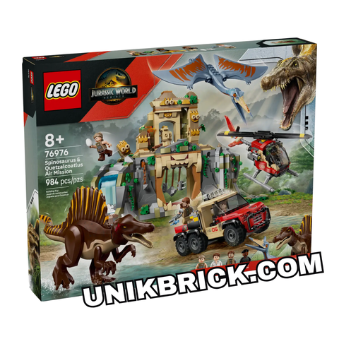  [HÀNG ĐẶT/ ORDER] LEGO 76976 Jurassic World Spinosaurus & Quetzalcoatlus Air Mission Nhiệm Vụ Trên Không 