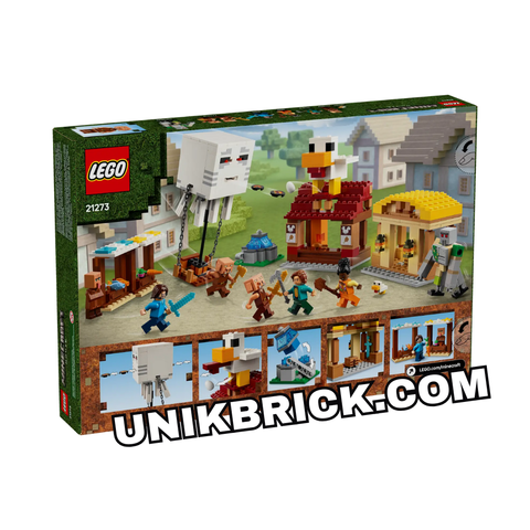  [CÓ HÀNG] LEGO 21273 Minecraft The Ghast Balloon Village Attack Cuộc tấn công làng khinh khí cầu 