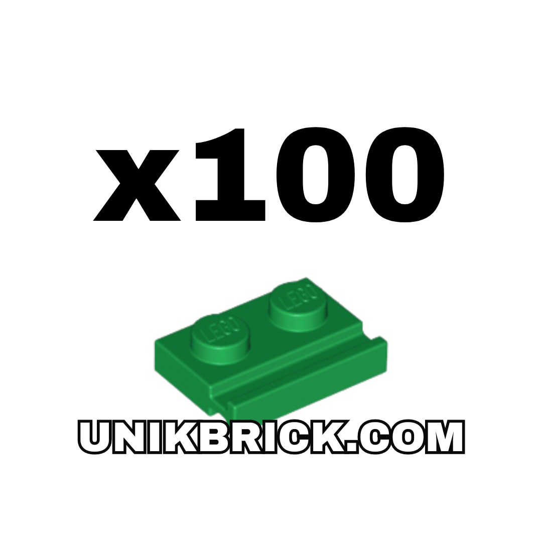 [ORDER PARTS] Green Plate Modified 1 x 2 with Door Rail 32028