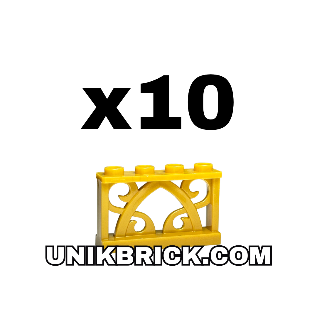 [ORDER PARTS] Pearl Gold Fence 1 x 4 x 2 Ornamental 19121