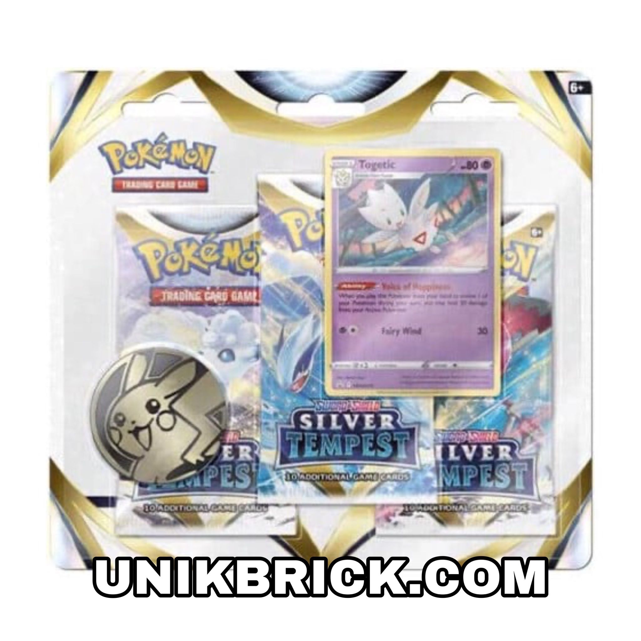 [HÀNG ĐẶT/ ORDER] Pokemon Pokémon TCG Sword & Shield Silver Tempest 3 Pack Blister with Togetic