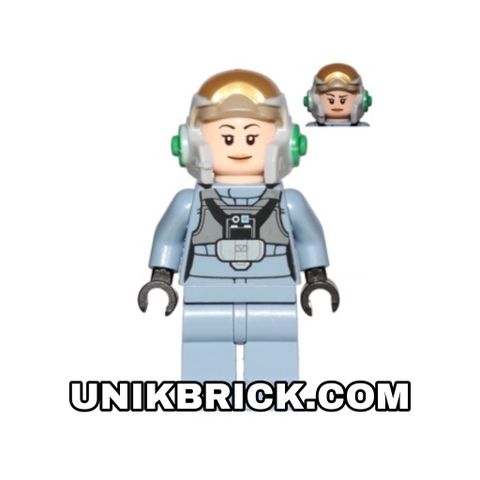  [ORDER ITEMS] LEGO Rebel Pilot A-wing Open Helmet Sand Blue Jumpsuit Female 