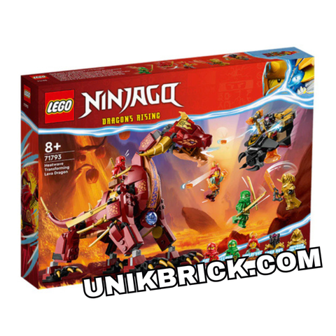  [CÓ HÀNG] LEGO 71793 NINJAGO Heatwave Transforming Lava Dragon Đồ Chơi Lắp Ráp Rồng Thần Dung Nham Heatwave LEGO NINJAGO 71793 