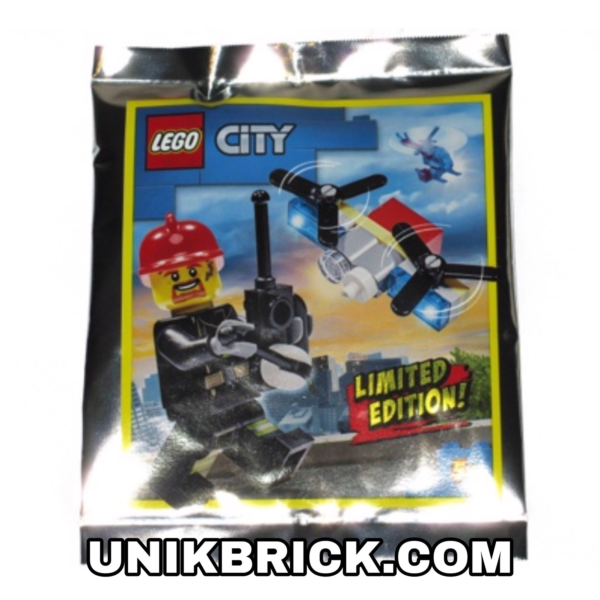 [ORDER ITEMS] LEGO Fireman with Drone Foil Pack