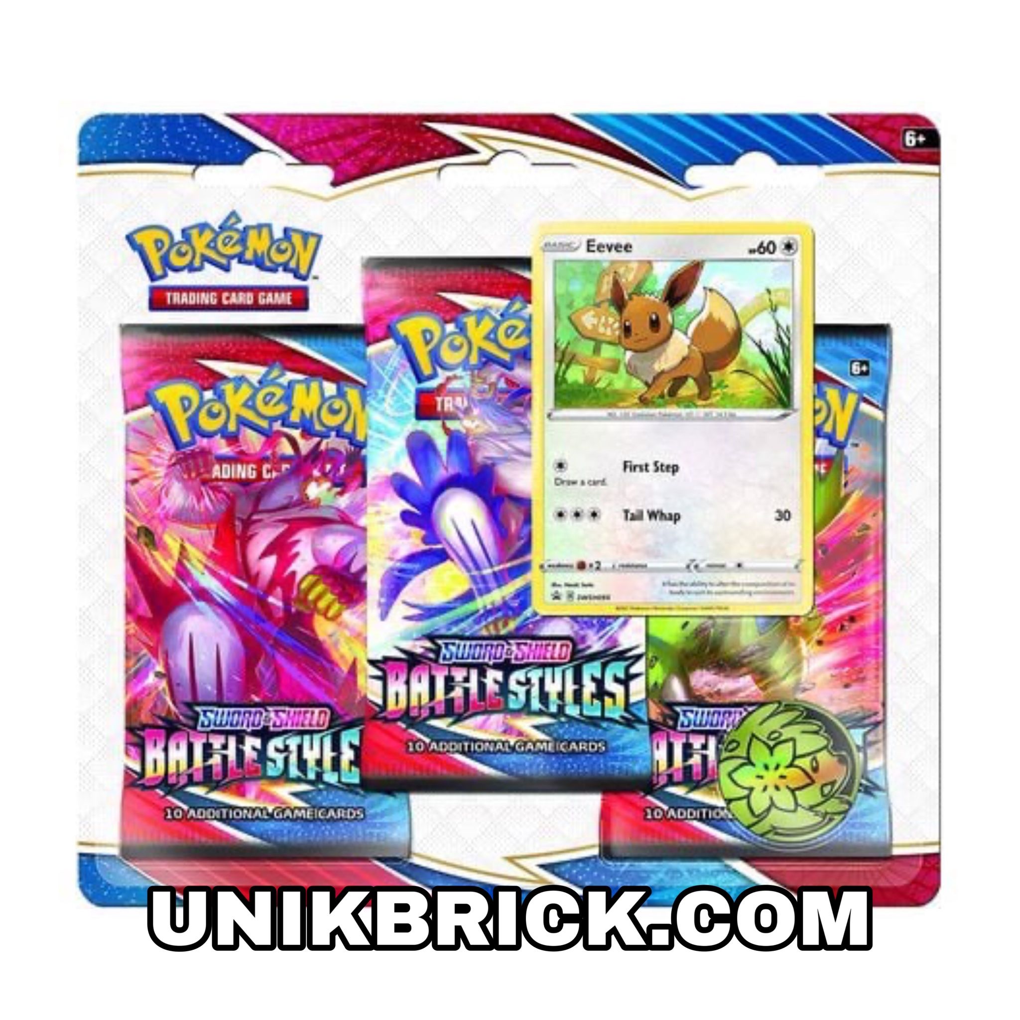 [HÀNG ĐẶT/ ORDER] Pokemon Pokémon TCG Sword & Shield Battle Styles 3 Pack Blister with Eevee Promo