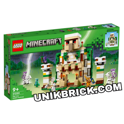  [CÓ HÀNG] LEGO 21250 Minecraft The Iron Golem Fortress Đồ Chơi Lắp Ráp Pháo Đài Sắt Golem 