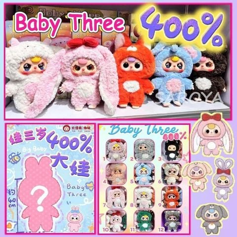  Hộp mù Blind box Baby Three BB3 V1 400% Big Plush Animal Thú bông 