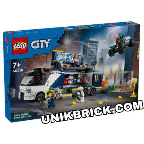  [CÓ HÀNG] LEGO 60418 City Police Mobile Crime Lab Truck Đồ Chơi Lắp Ráp Xe Tải Cảnh Sát Vận Chuyển Tội Phạm 