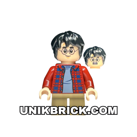  [ORDER ITEMS] LEGO Harry Potter Dark Red Plaid Flannel Shirt 