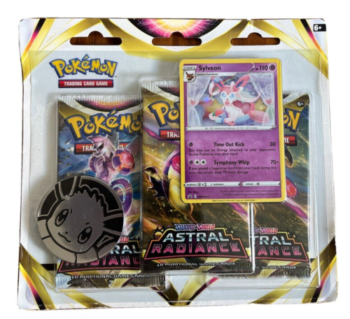 [HÀNG ĐẶT/ ORDER] Pokemon Pokémon TCG Sword & Shield Astral Radiance 3 Pack Blister with Sylveon Promo