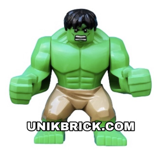[CÓ HÀNG] LEGO Marvel Hulk with Black Hair and Dark Tan Pants