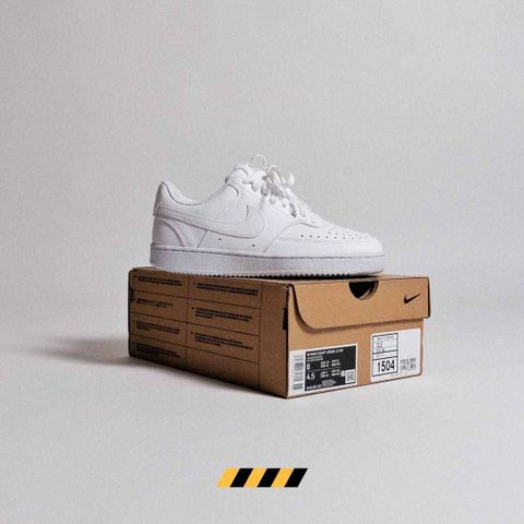 Giày Nike Court Vision Low Next Nature – Triple White – DH2987-100