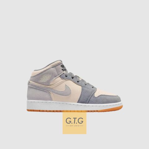 Giày Nike Air Jordan 1 Mid SE – Coconut Milk Particle Grey (GS) – DN4346-100