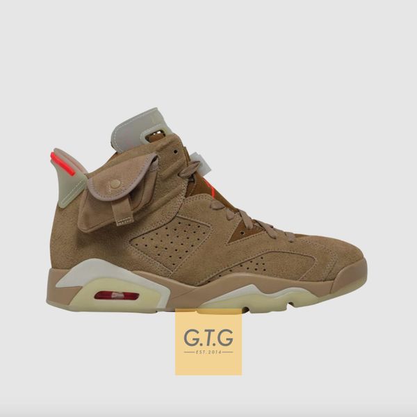 Giày Travis Scott x Nike Air Jordan 6 Retro – British Khaki – DH0690-200