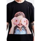  Áo thun - Acmé de la vie - ADLV BABY FACE SHORT SLEEVE T-SHIRT BLACK DONUT 3 