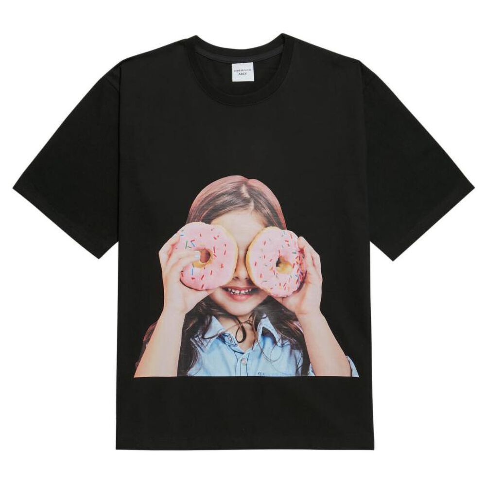  Áo thun - Acmé de la vie - ADLV BABY FACE SHORT SLEEVE T-SHIRT BLACK DONUT 3 