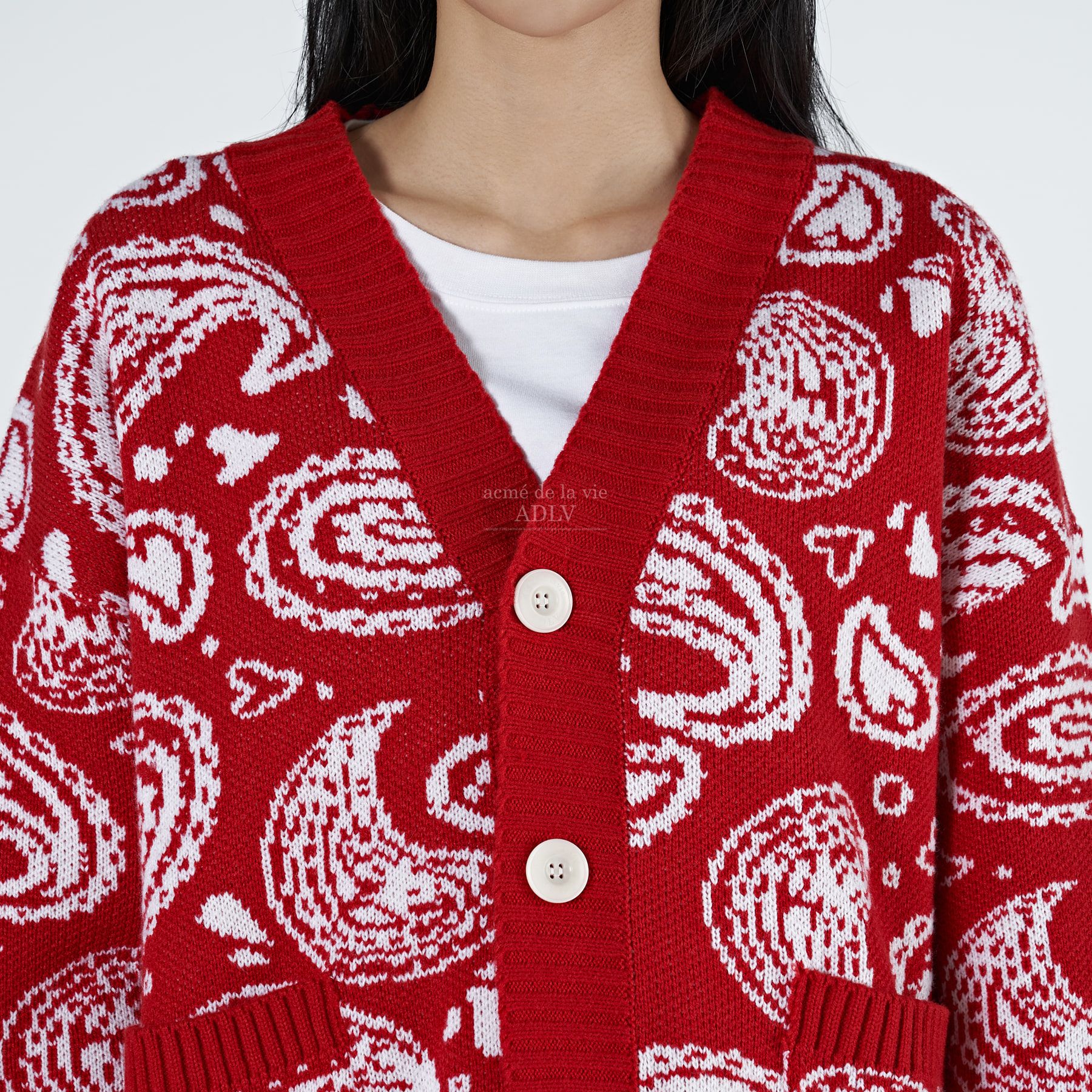  Áo Cardigan ADLV PAISLEY CARDIGAN RED 