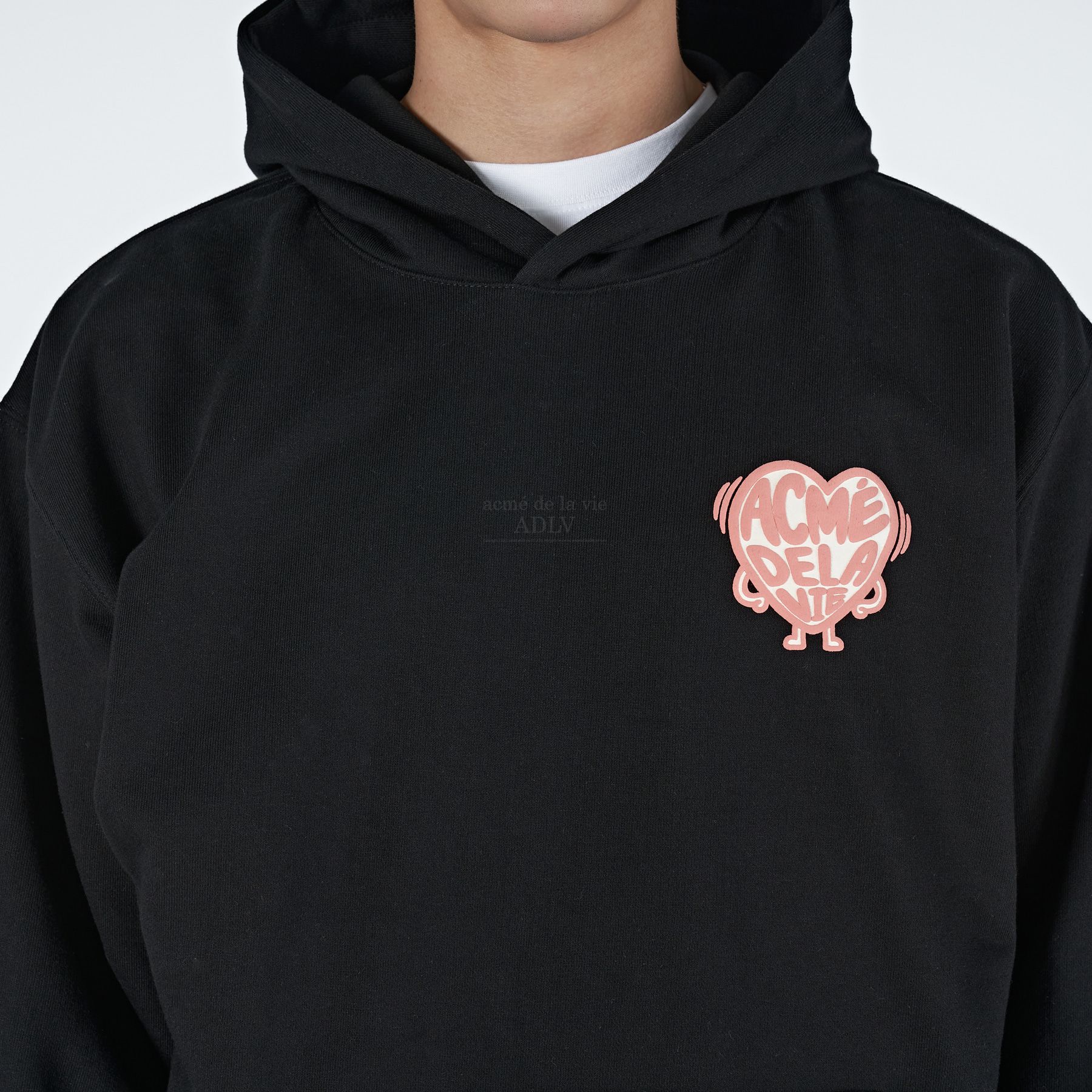  Hoodie Acmé de la vie - ADLV SHAKING HEART HOODIE BLACK 