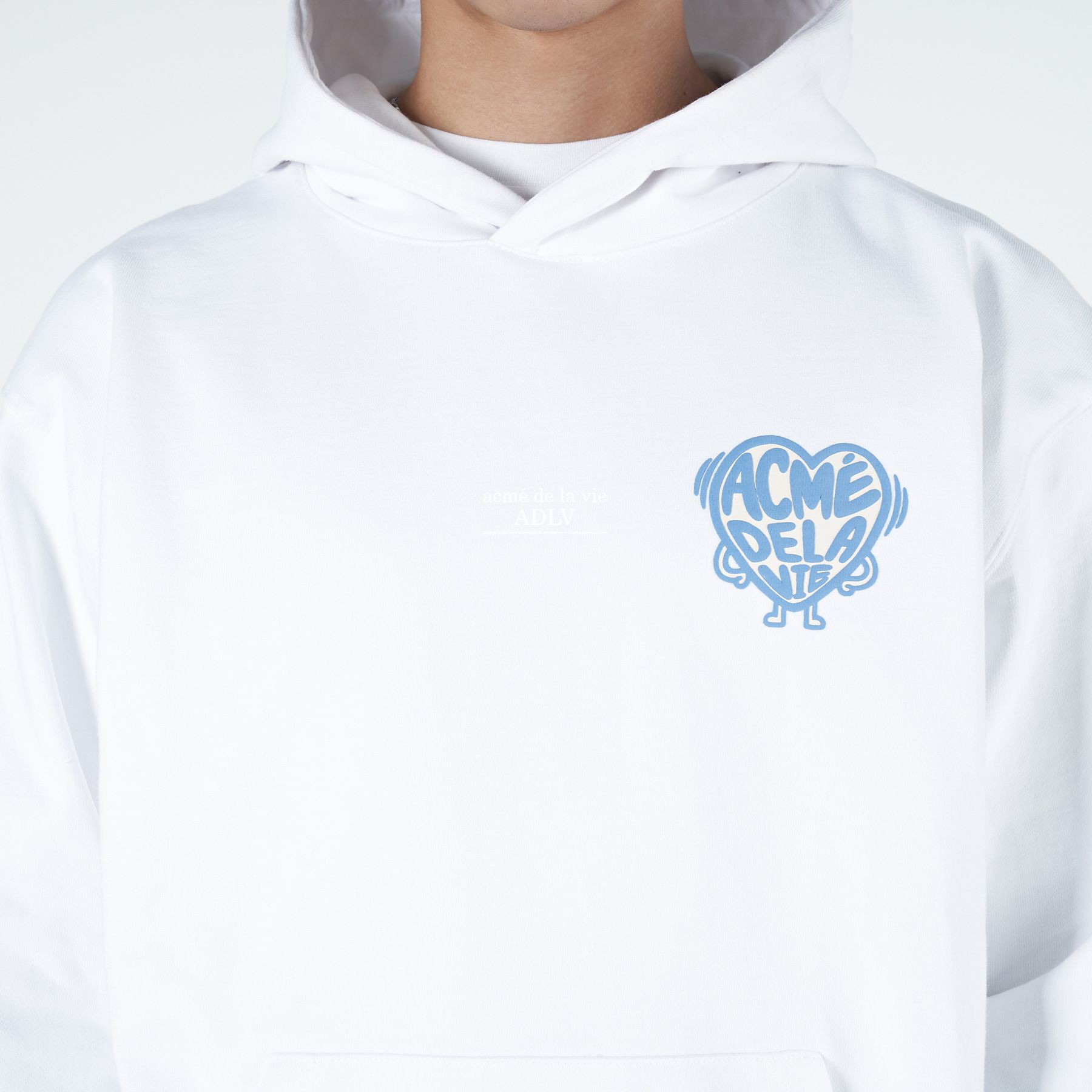  Hoodie Acmé de la vie - ADLV SHAKING HEART HOODIE WHITE 