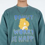  Áo Sweater ADLV [Acmé de la vie x Care Bear] - DONUT WORRY SWEATSHIRTS WASHING GREEN 