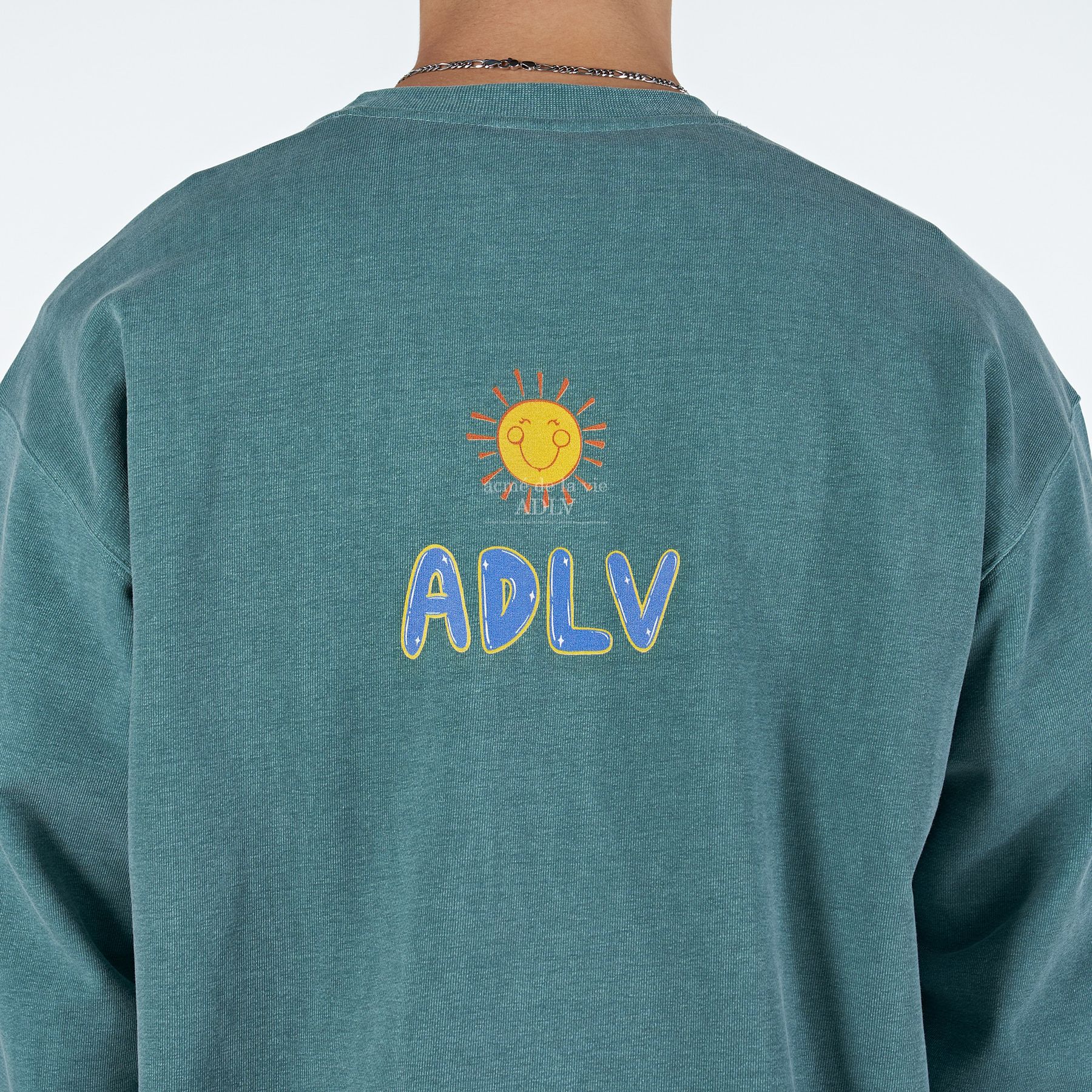  Áo Sweater ADLV [Acmé de la vie x Care Bear] - DONUT WORRY SWEATSHIRTS WASHING GREEN 