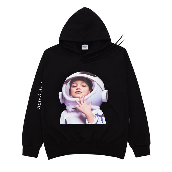  Hoodie - Acmé de la vie - ADLV BABY FACE HOODIE BLACK ASTRONAUT 