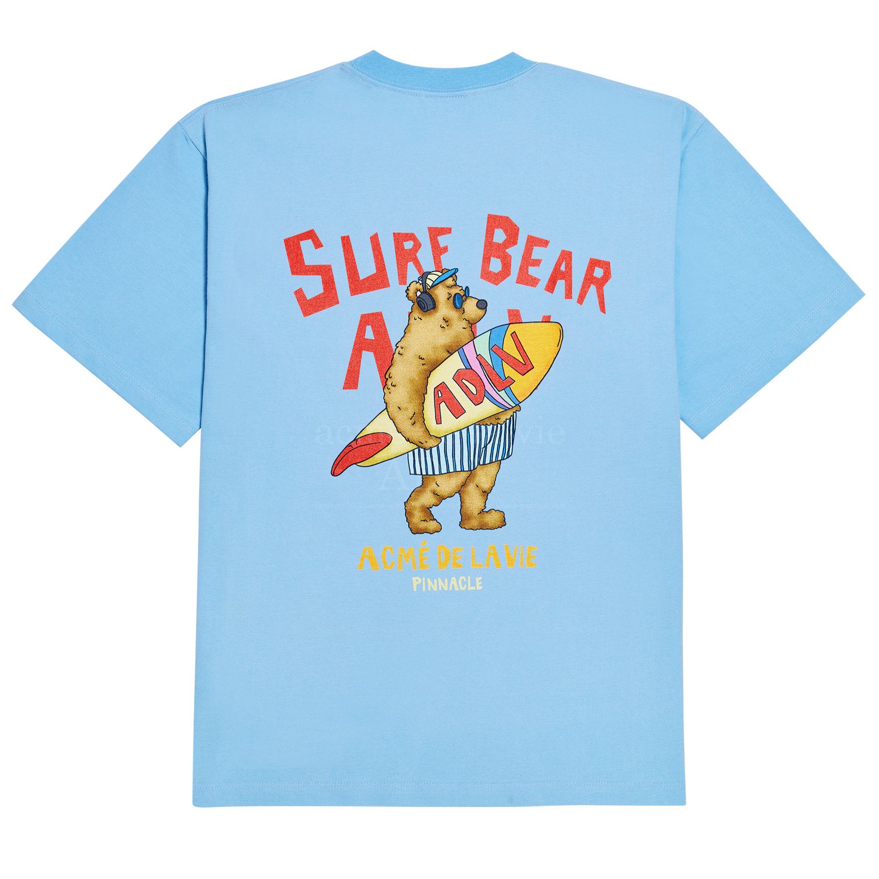  Áo thun ADLV - Acmé de la vie - SURFING BEAR SHORT SLEEVE T-SHIRT SKYBLUE 