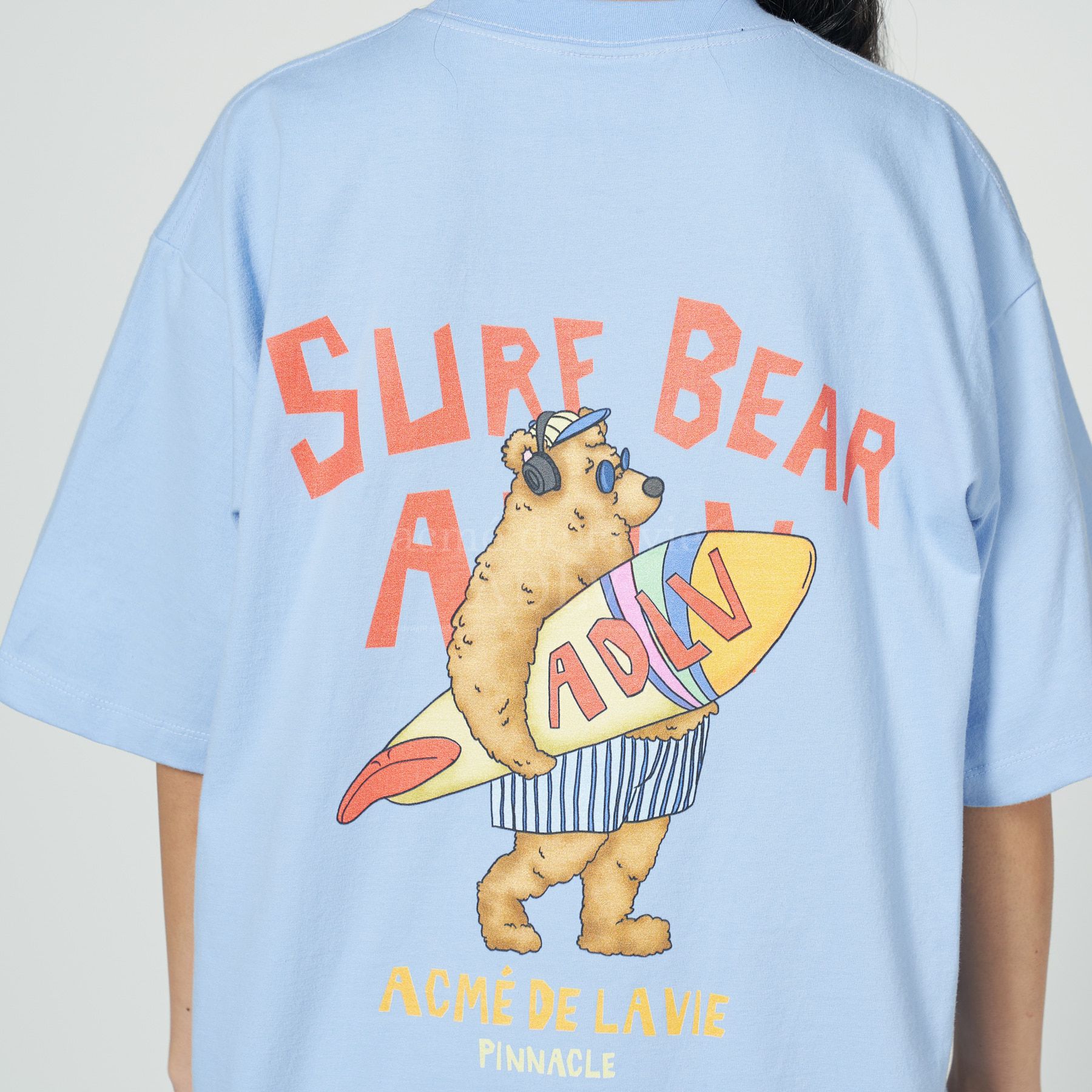  Áo thun ADLV - Acmé de la vie - SURFING BEAR SHORT SLEEVE T-SHIRT SKYBLUE 