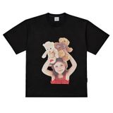  Áo thun ADLV BABY FACE SHORT SLEEVE T-SHIRT BLACK RED DRESS 