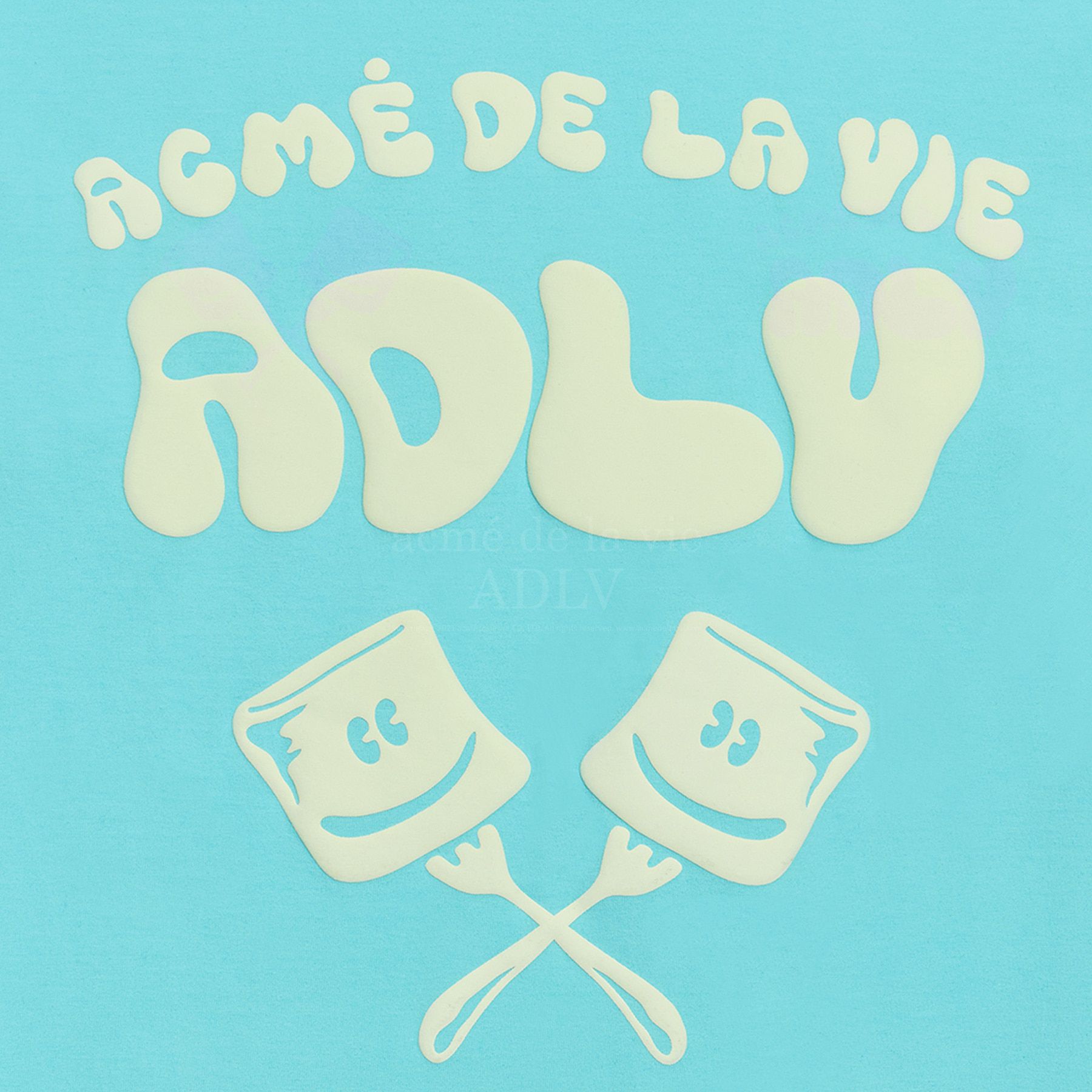  Áo thun ADLV - Acmé de la vie - ADLV MARSHMALLOW SHORT SLEEVE T-SHIRT - SKYBLUE 