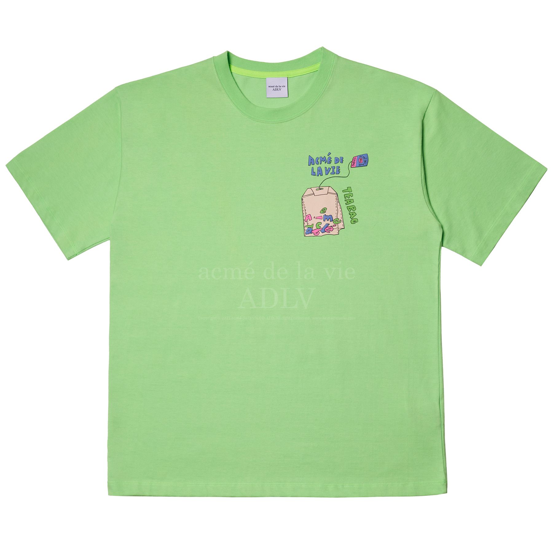  Áo thun - ADLV - Acmé de la vie - ADLV TEABAG LOGO SHORT SLEEVE LIGHT GREEN T-SHIRT 