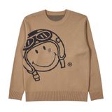  Áo Sweater Acmé de la vie - ACME DE LA VIE X Smiley® BIKER SMILEY FRONT ARTWORK KNIT BEIGE 