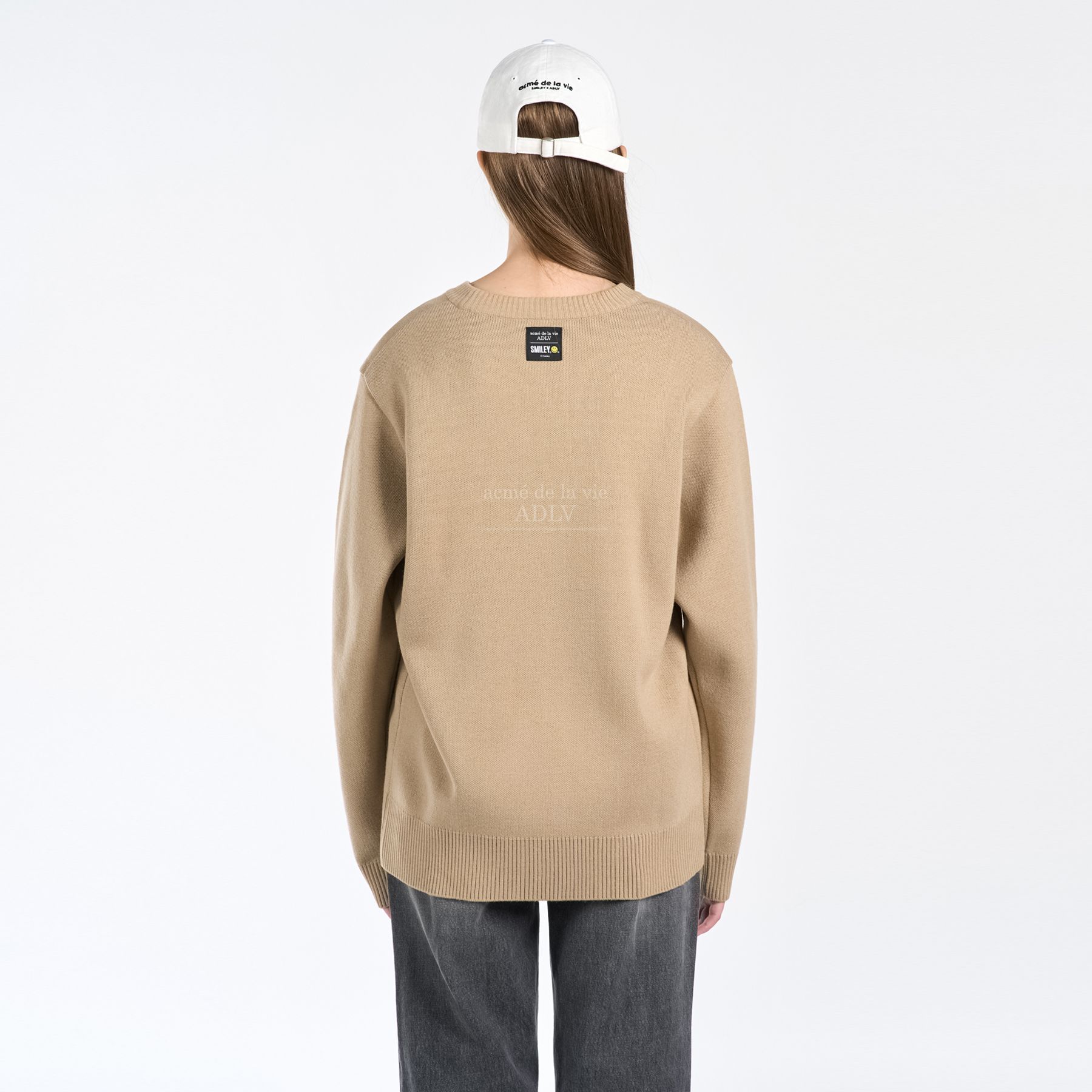 ★関税込★ACME DE LA VIE X Smiley★BIKER PULLOVER SWEATSHIRT Áo Sweater - ADLV X Smiley® BIKER SMILEY FRONT ARTWORK KNIT