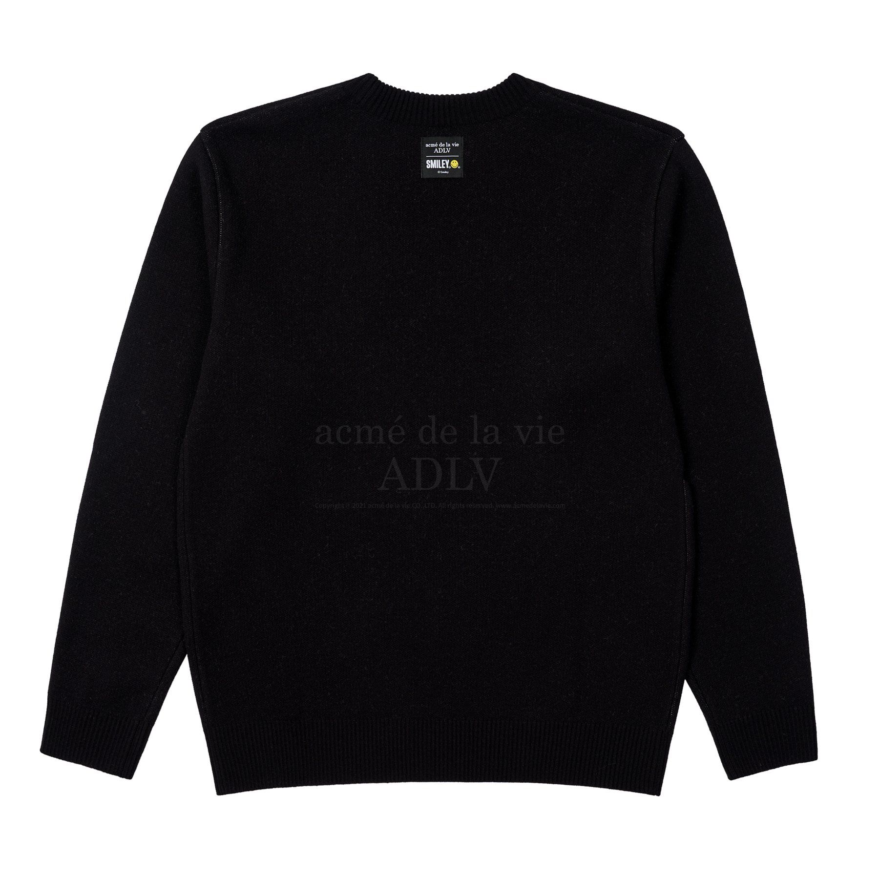 Áo Sweater Acmé de la vie - ACME DE LA VIE X Smiley® BIKER SMILEY FRONT  ARTWORK KNIT BLACK