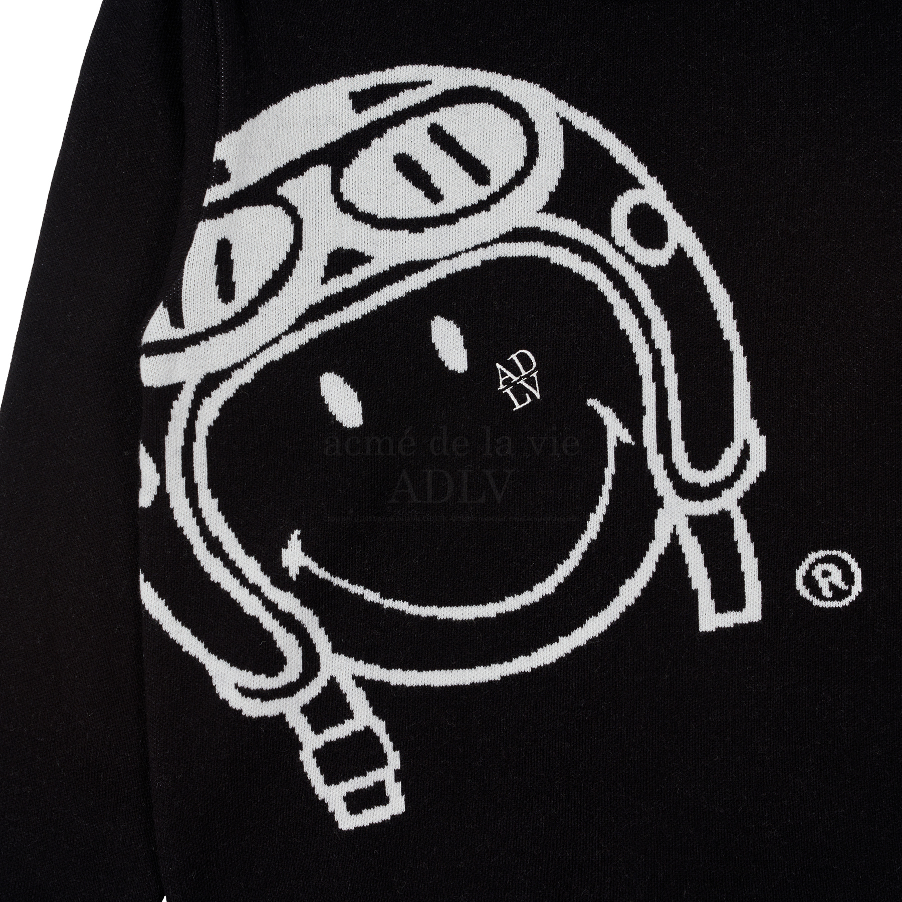 Áo Sweater - ADLV X Smiley® BIKER SMILEY FRONT ARTWORK KNIT