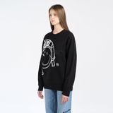  Áo Sweater Acmé de la vie - ACME DE LA VIE X Smiley® BIKER SMILEY FRONT ARTWORK KNIT BLACK 