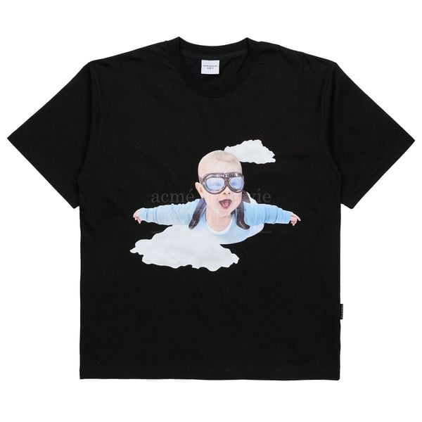  Áo thun Acmé de la vie - BABY FACE SKYDIVING SHORT SLEEVE T-SHIRT BLACK 