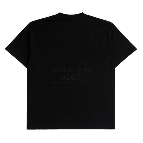  Áo thun - Acmé de la vie - BIKER SMILEY WAPPEN SHORT SLEEVE T-SHIRT BLACK 