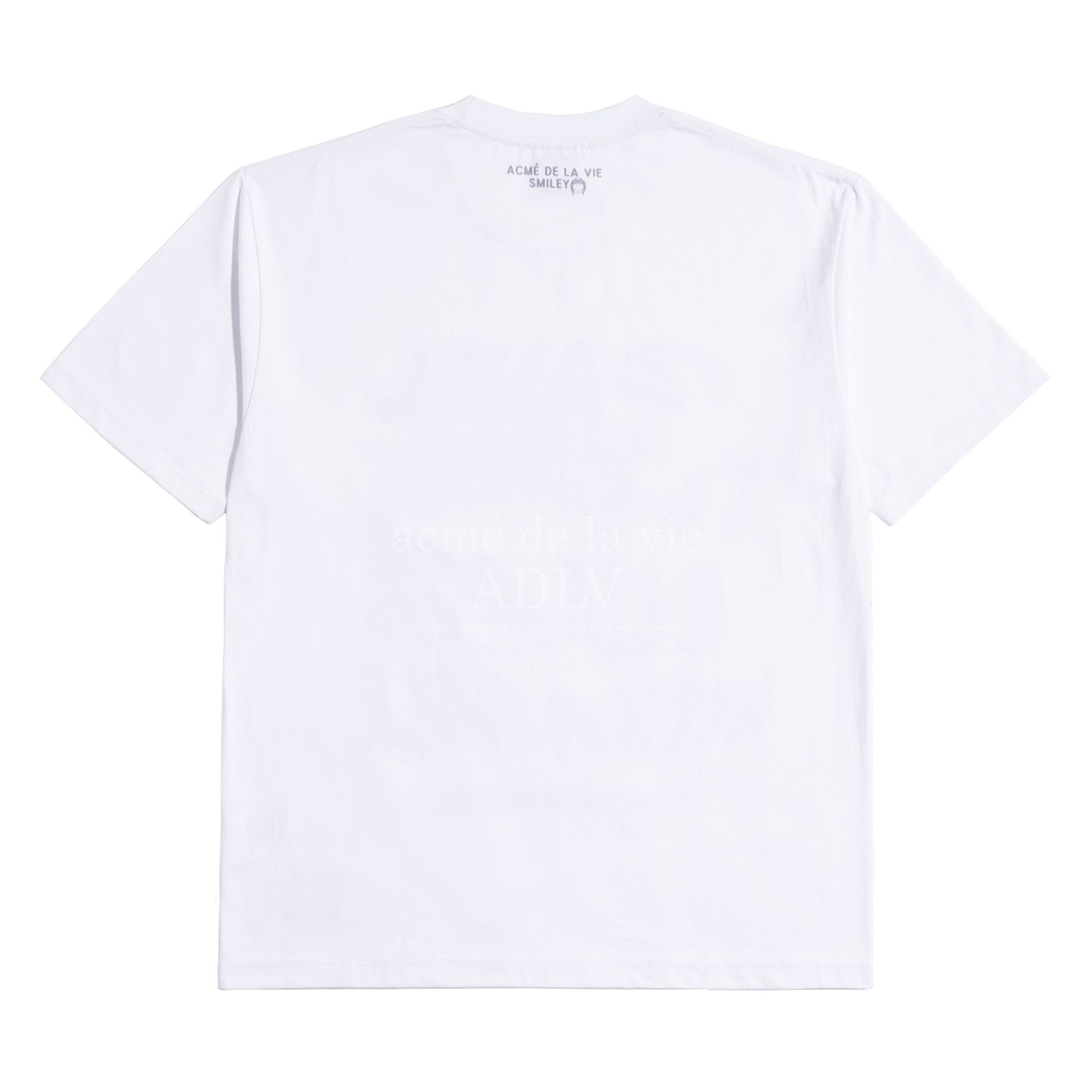  Áo thun - Acmé de la vie X Smiley® - TRAVEL THAT BEGINS SHORT SLEEVE T-SHIRT WHITE 