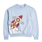  Áo Sweater Acmé de la vie - ACME DE LA VIE X Smiley® ROCKET ARTWORK PRINTING SWEATSHIRT SKYBLUE 