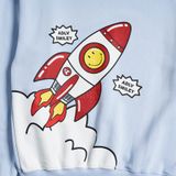  Áo Sweater Acmé de la vie - ACME DE LA VIE X Smiley® ROCKET ARTWORK PRINTING SWEATSHIRT SKYBLUE 